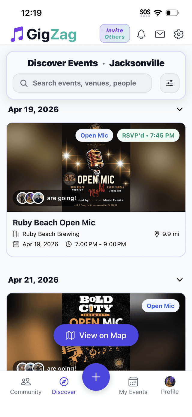 Discover screen